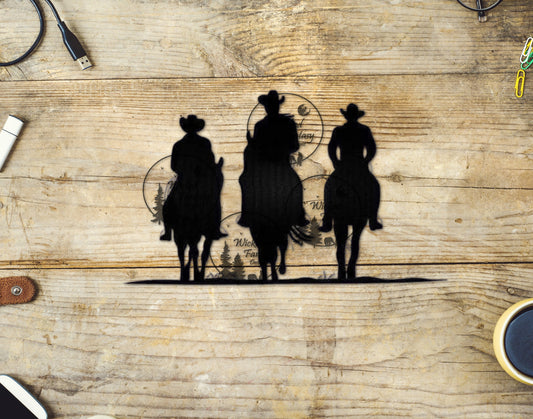 UVDTF Cowboys and Horses Silouette