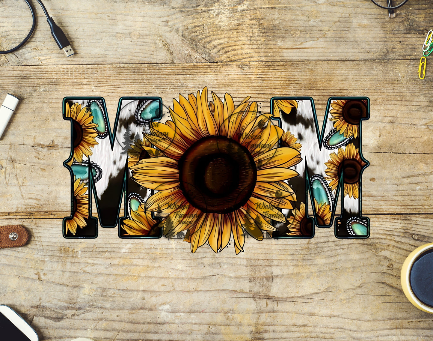 UVDTF MOM Sunflower and Cowprint