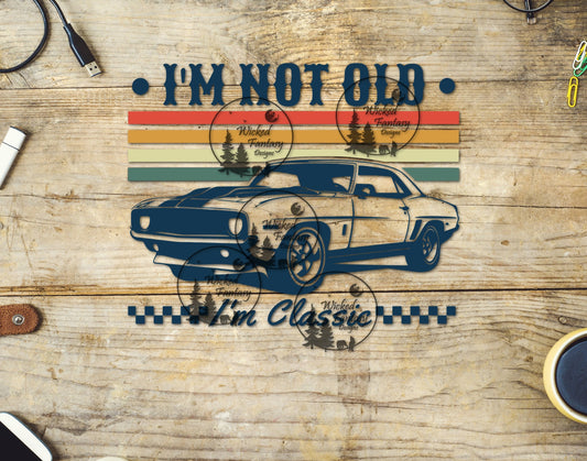 UVDTF I'm Not Old I'm Classic Car Navy