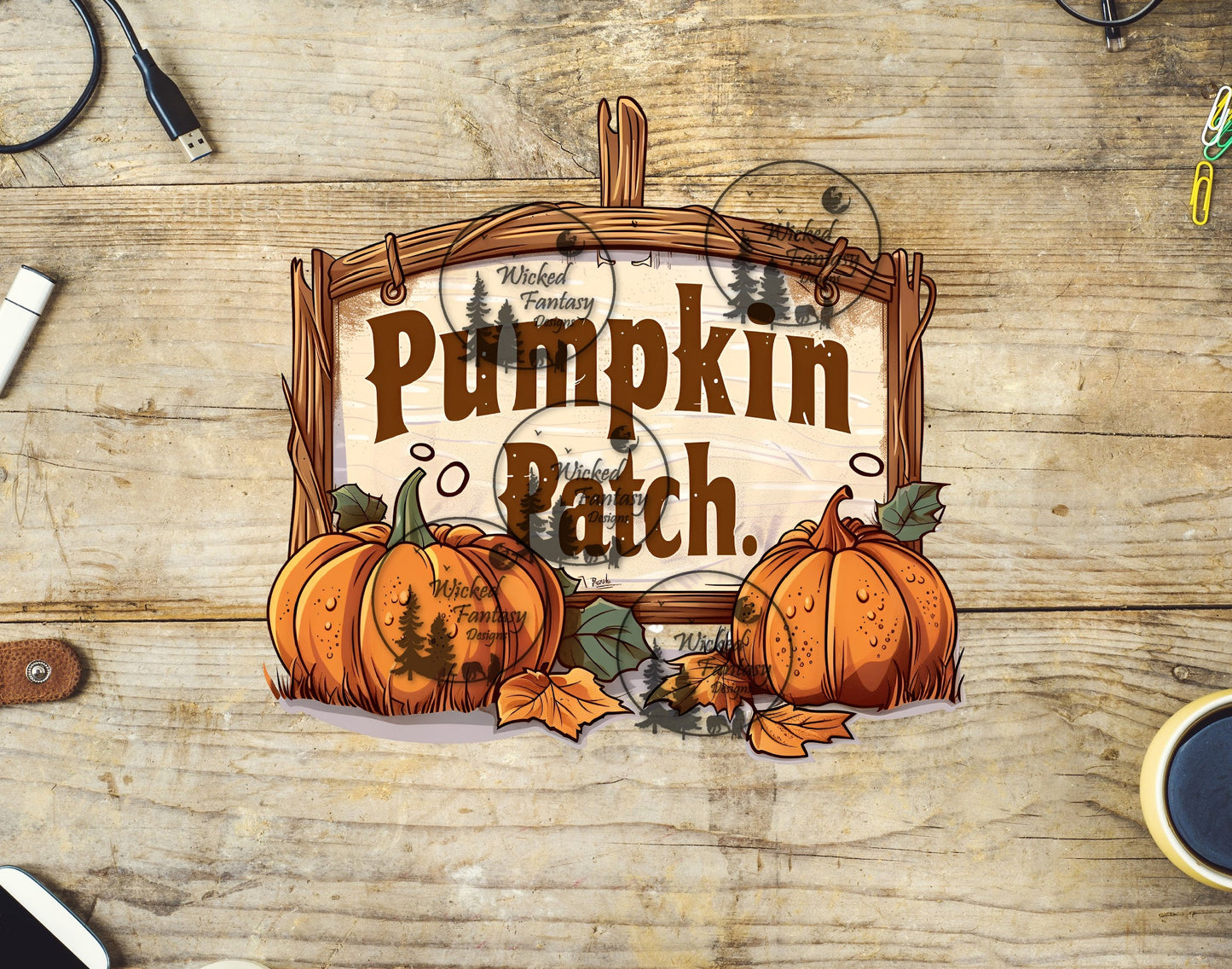 UVDTF Pumpkin Patch Sign