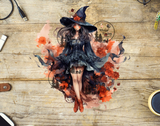 UVDTF Witch with Orange Flowers