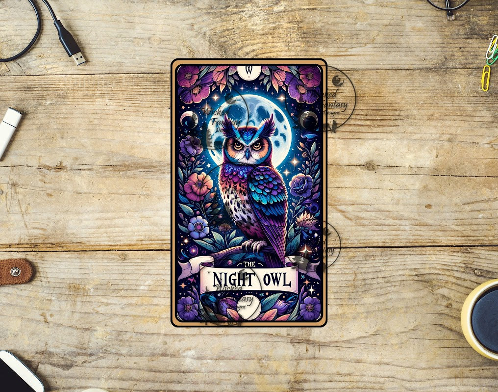 UVDTF The Night Owl Tarot Card