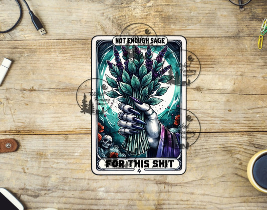 UVDTF Not Enough Sage for This Tarot Card