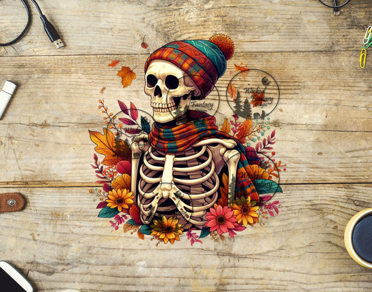 UVDTF Autumn Skeleton with Beanie