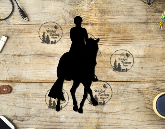 UVDTF Dressage Horse Silhouette