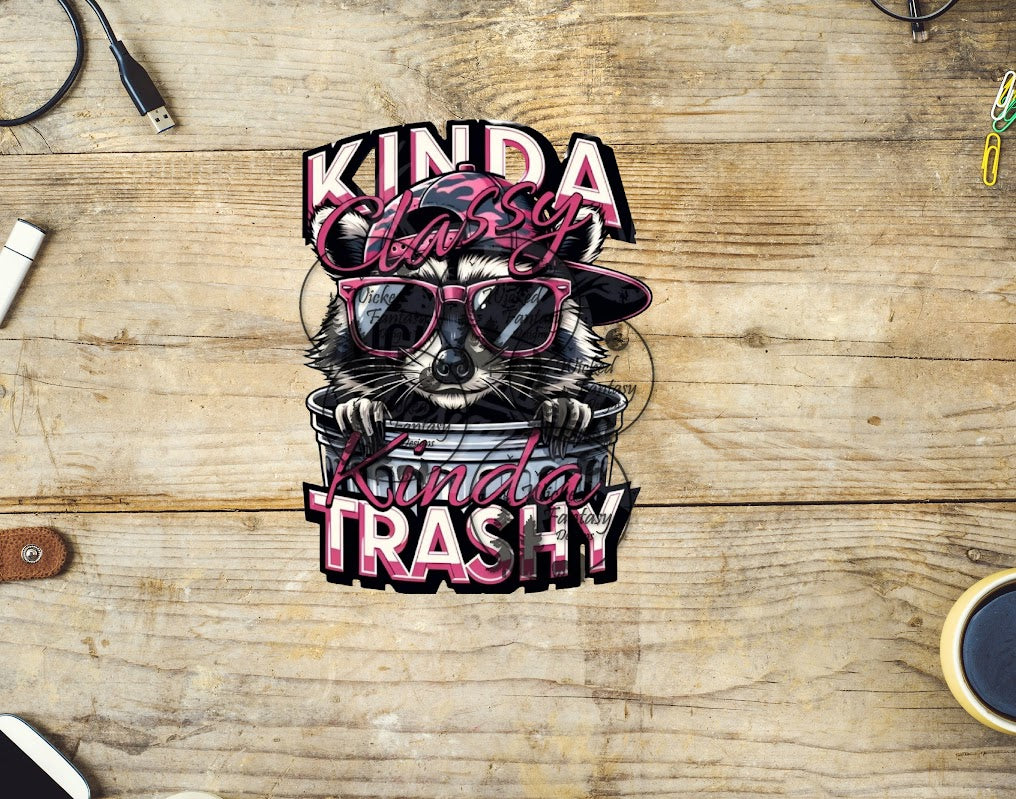 UVDTF Kinda Trashy Raccoon with Pink Sunglasses