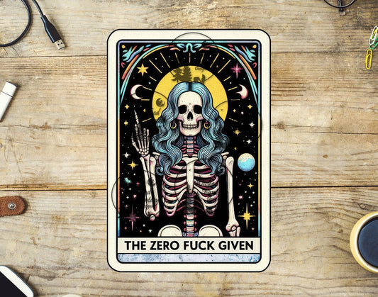 UVDTF Zero F*** Given Tarot Card