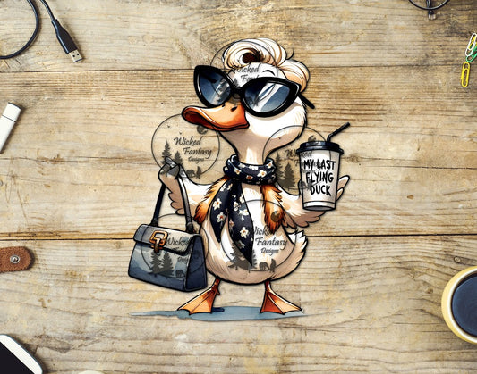 UVDTF My Last Flying Duck Posh Duck with Purse