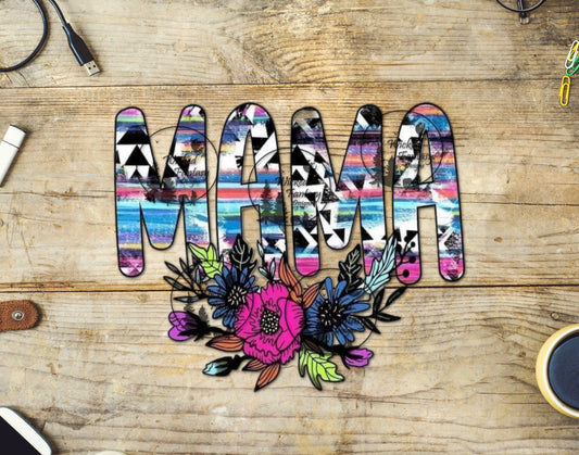 UVDTF Mama Aztec and Serape with flowers