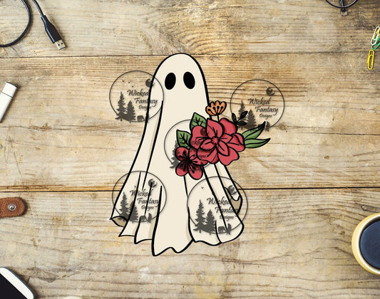 UVDTF Ghost with Red Flowers