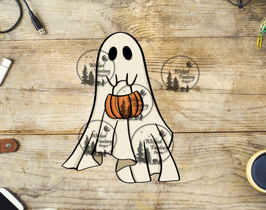 UVDTF Ghost with a Pumpkin Basket