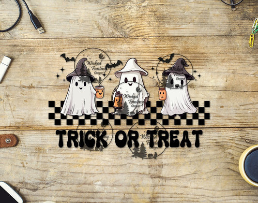 UVDTF Trick or Treat Cute Ghosts Witch Hats Bats