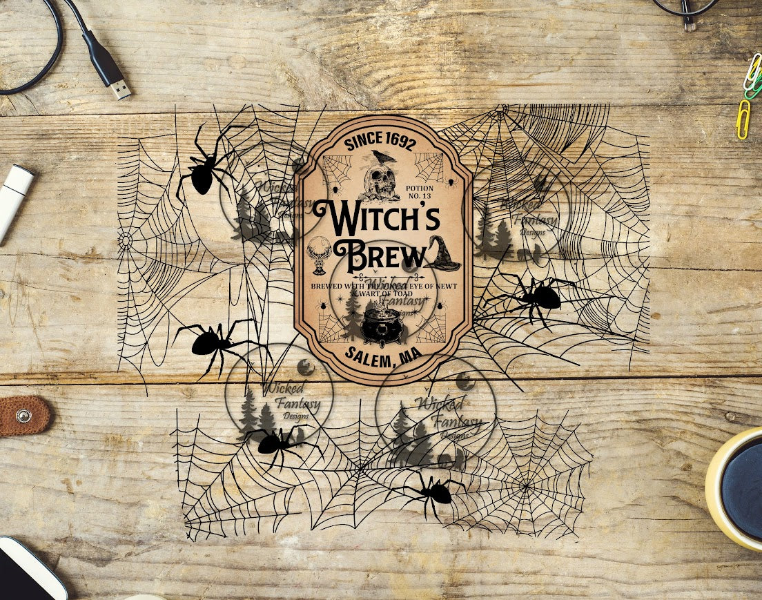 UVDTF Witches Brew Spider Webs Wrap Element 40oz 16oz