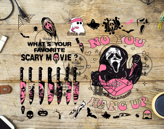 UVDTF Whats Your Favorite Scary Movie 20oz 30oz 10"x10" Element