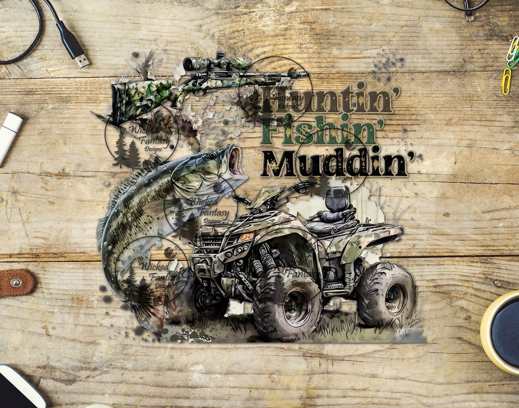 UVDTF Hunting Fishing Mudding ATV โ Wicked Fantasy Designs