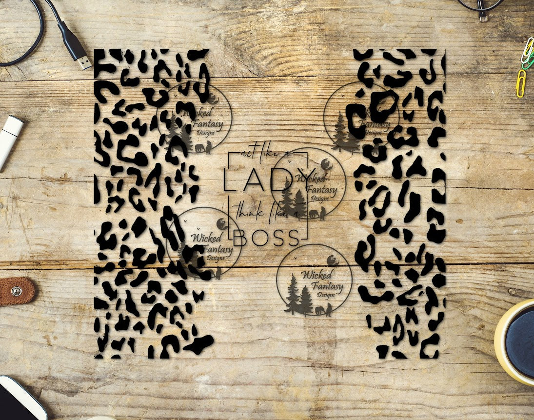 UVDTF Act Like a Lady Think Like a Boss Leopard Print 20oz 30oz 10"x10" Element