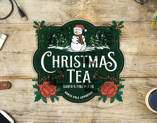 UVDTF Christmas Tea Label