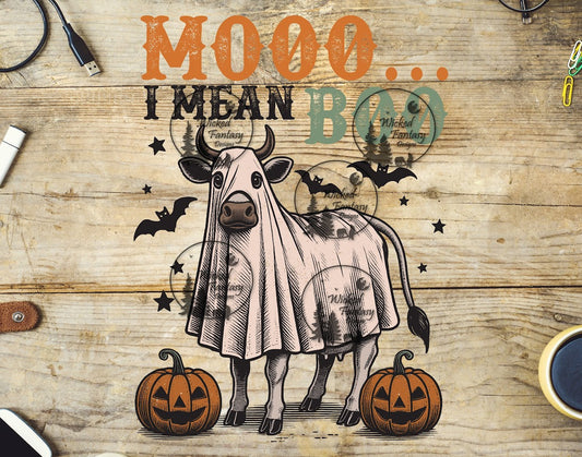 UVDTF Moo I Mean Boo Cow Ghost