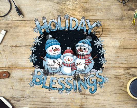 UVDTF Holiday Blessings Snowmen Family