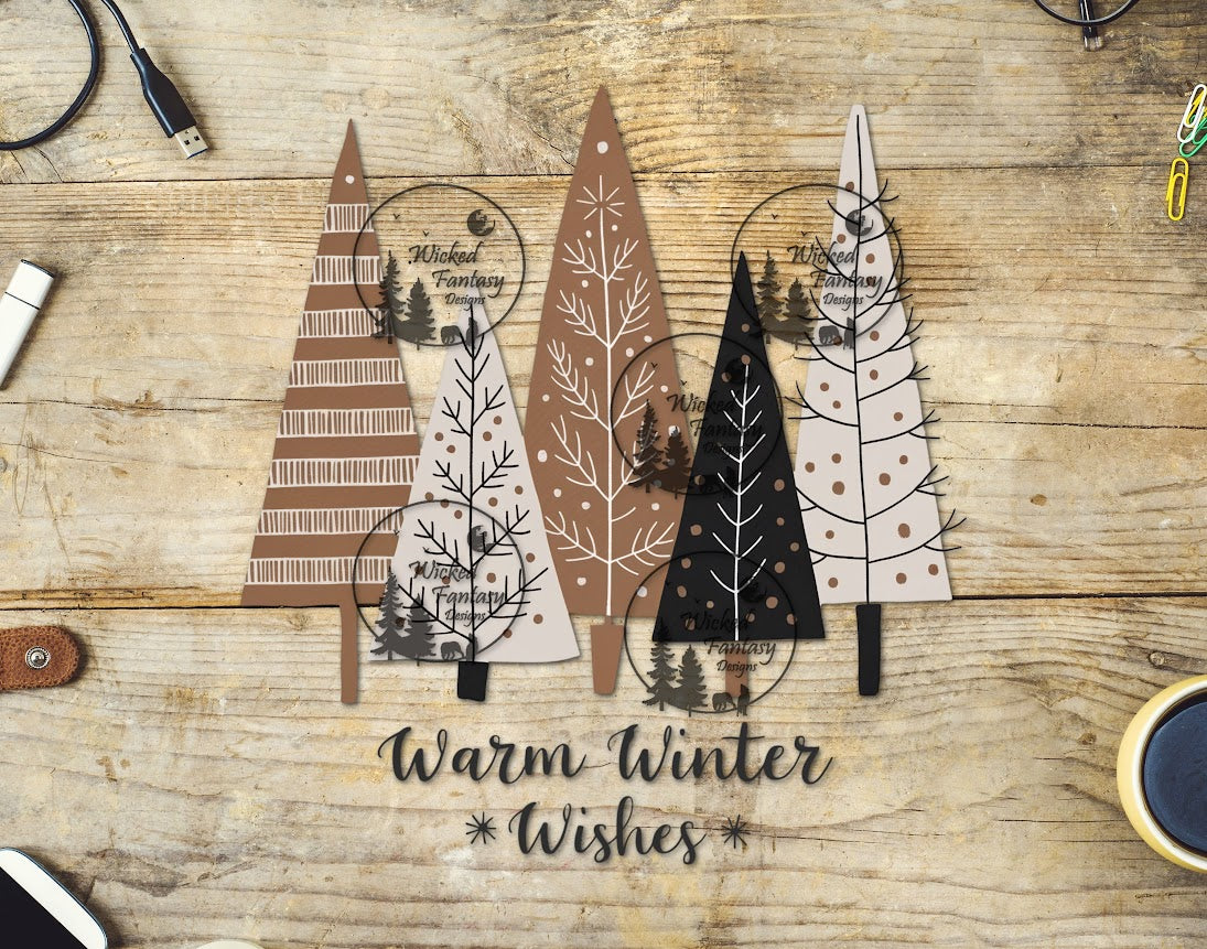 UVDTF Warm Winter Wishes Neutral Trees