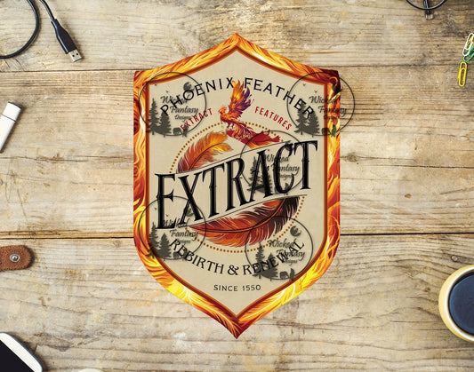 UVDTF Phoenix Feather Extract Label