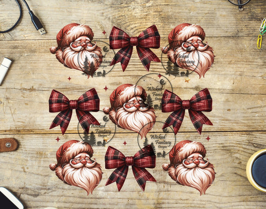 UVDTF Santa and Plaid Bow Elements