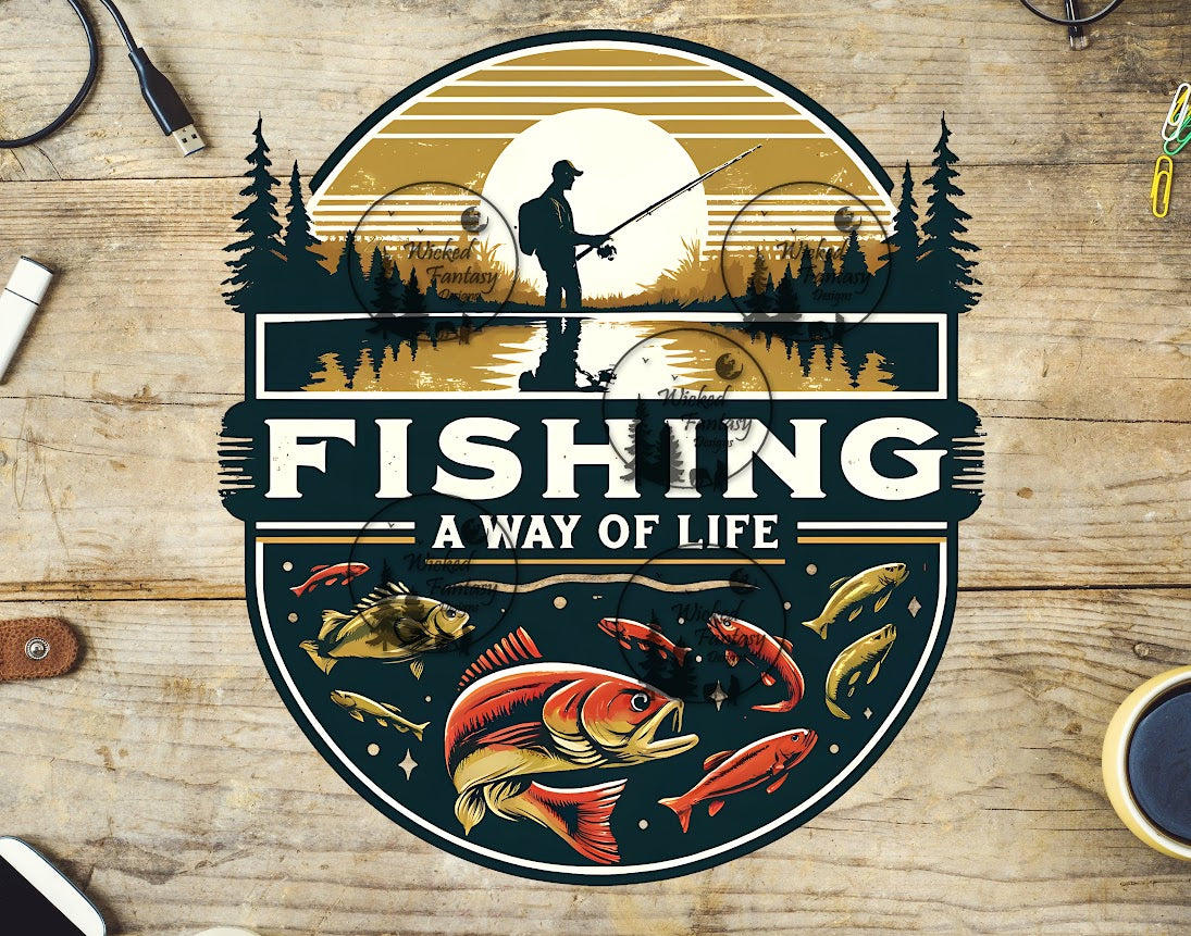 UVDTF Fishing A Way of Life