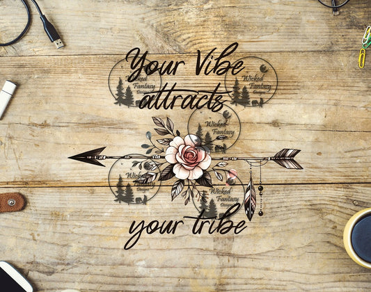 UVDTF Your Vibe Attracts Your Tribe Arrow