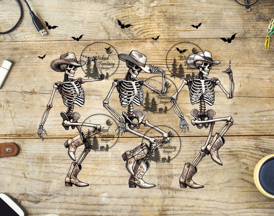 UVDTF Dancing Cowboy Skeletons