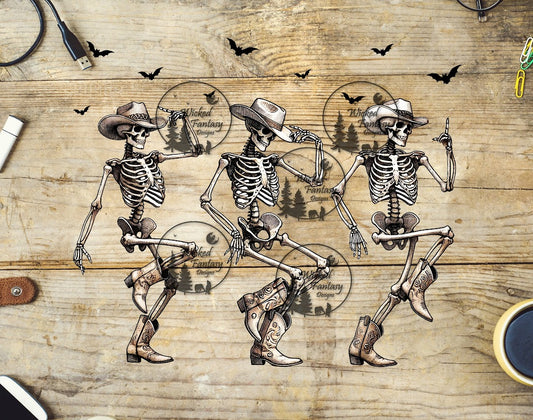 UVDTF Dancing Cowboy Skeletons