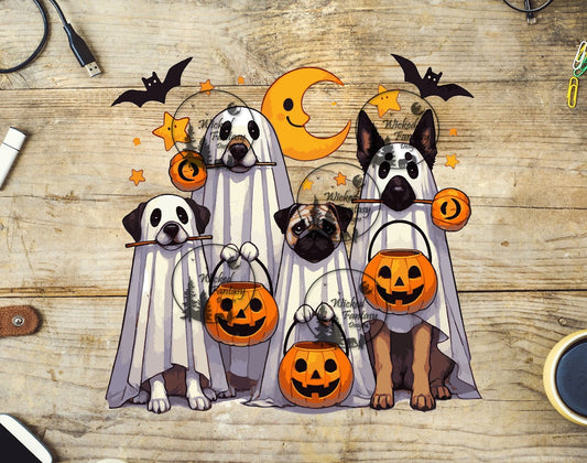 UVDTF Cute Ghost Dogs