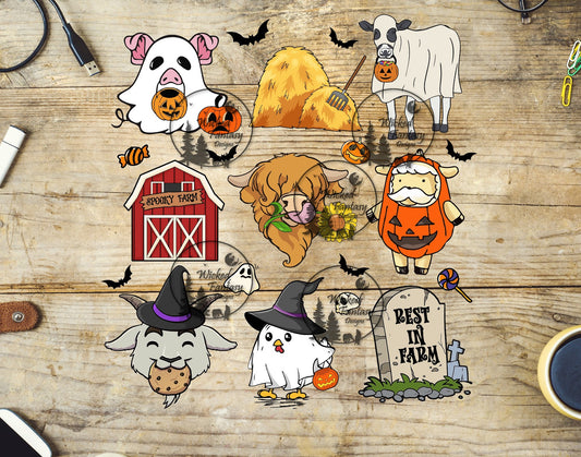 UVDTF Halloween on the Farm Cute Elements