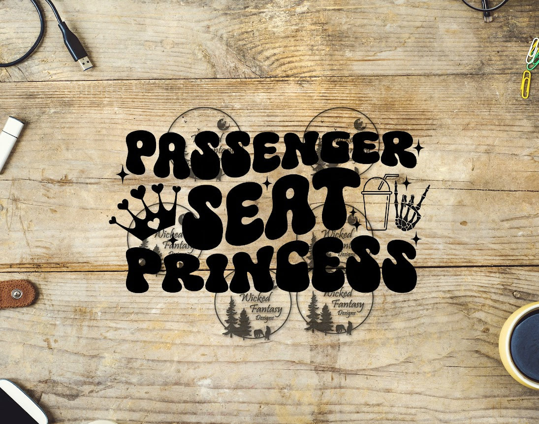 UVDTF Passenger Seat Princess Car Decal