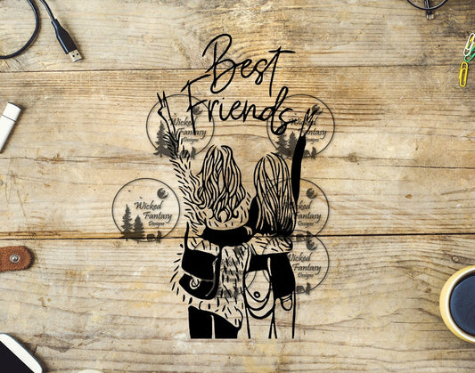 UVDTF Best Friends Silhouettes