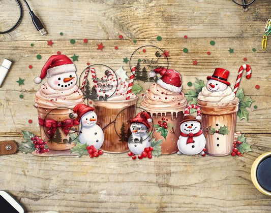 UVDTF Christmas Lattes 16oz 40oz Tumbler Wrap Element