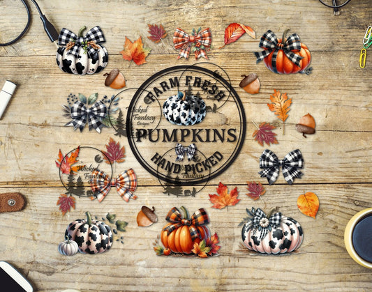 UVDTF Farm Fresh Pumpkins Elements 10"x10"