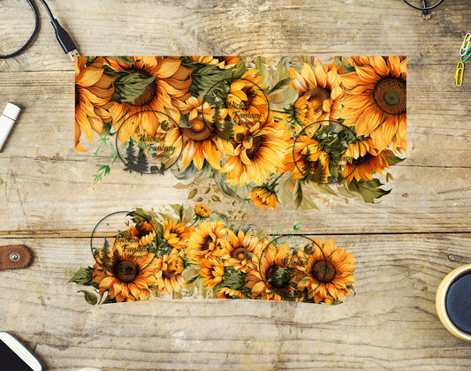 UVDTF Sunflower Gathering Floral Wrap Element 40oz 16oz Multiple Sizes