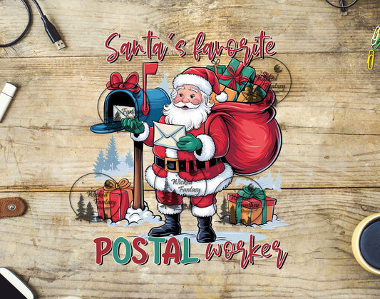 UVDTF Santa's Favorite Postal Worker