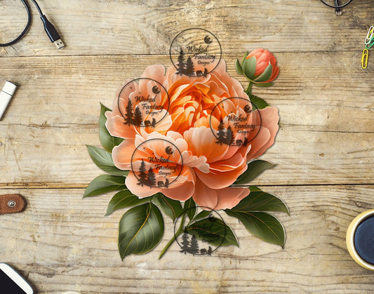 UVDTF Peach Peony