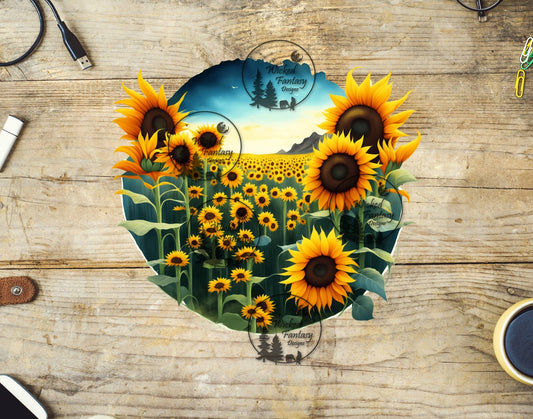 UVDTF Sunflower Field