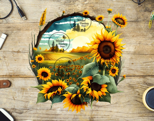 UVDTF Sunflower Field at Sunrise