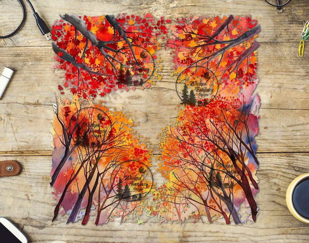 UVDTF Through The Autumn Trees 20oz 30oz 10"x10" Element