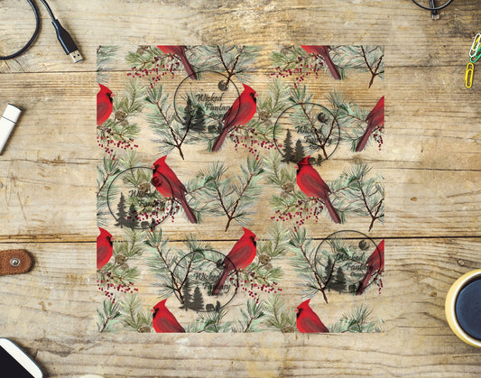 UVDTF Cardinals on Evergreen Branches 20oz 30oz 10"x10" Element