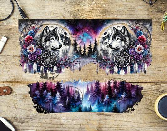 UVDTF Wolves and Dreamcatchers Wrap Element 40oz 16oz Multiple Sizes