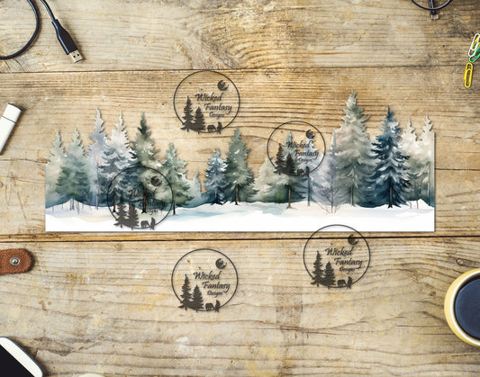 UVDTF Snowy Treeline II Border Element 11"