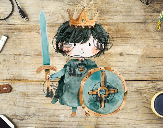 UVDTF Cartoon Medieval King Green