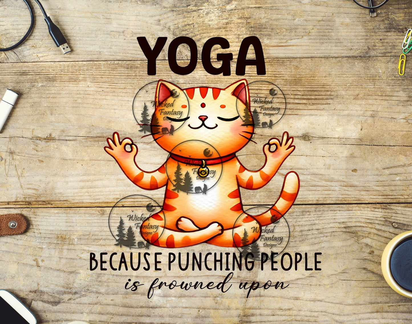 UVDTF Yoga Because Punching People is Frowned Upon