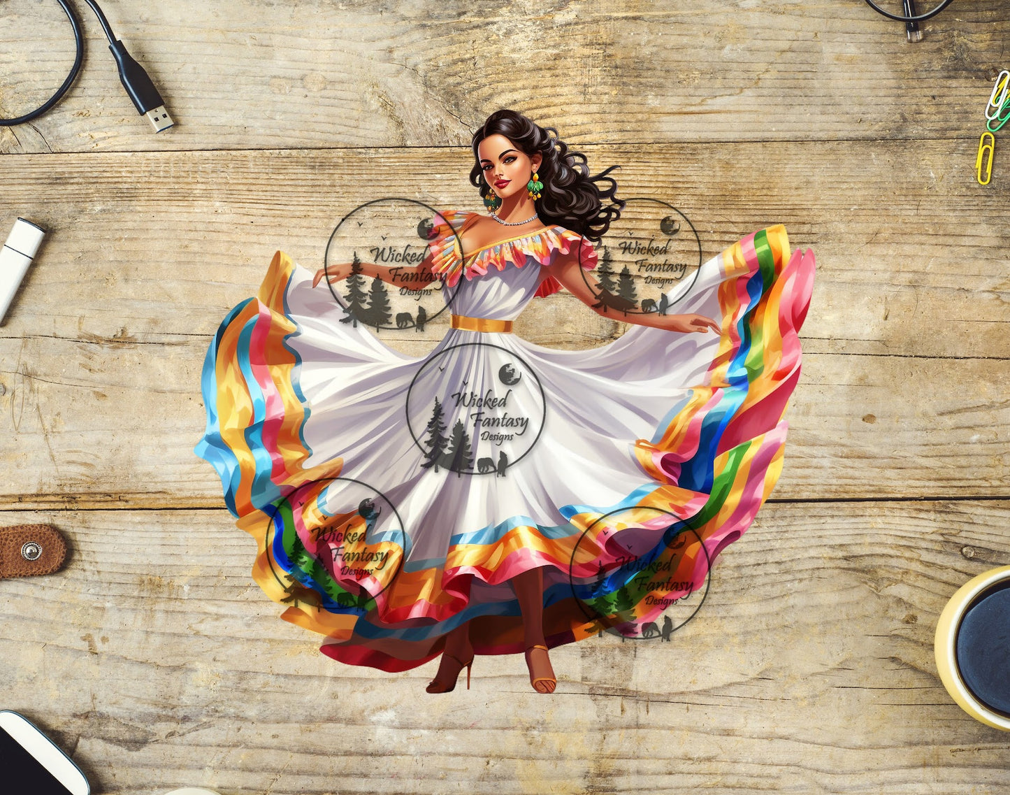 UVDTF Colorful Mexican Dancer