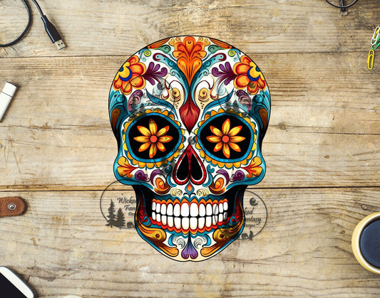 UVDTF Colorful Sugar Skull