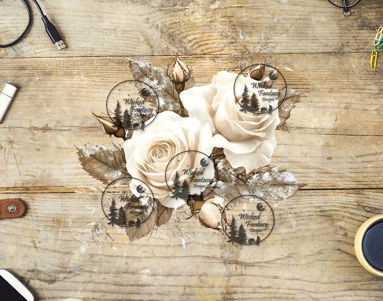 UVDTF Cream Roses